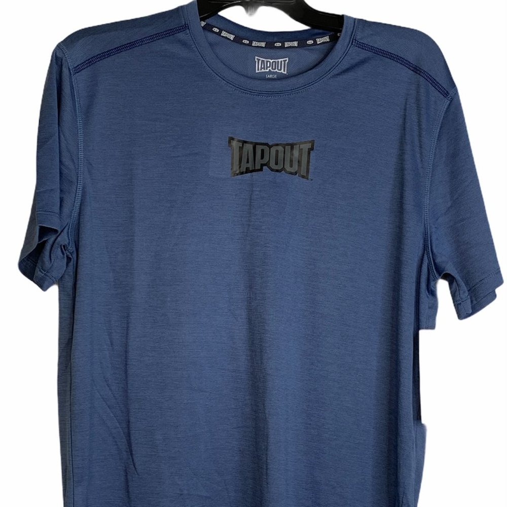 Tapout Crew Neck Performance T-Shirt Blue Medium